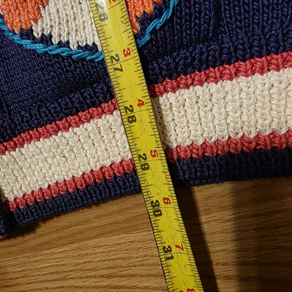 Vtg 1991 Berek Hand Knit Nautical Cardigan Sweater Pima Cotton Sailing Cruise - Picture 7 of 9